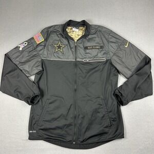 Pittsburgh Steelers Jacket Mens Large Black NFL Football Nike Dri Fit Salute